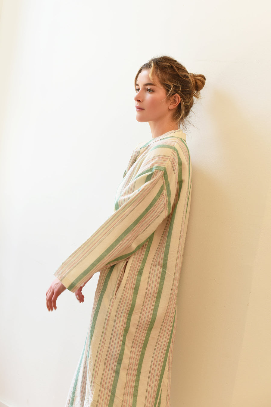 Green Ivory Montauk Long Sleeve Maxi Kaftan