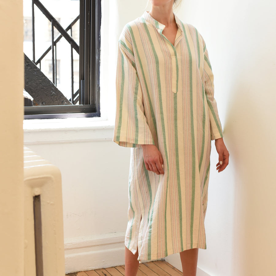 Green Ivory Montauk Long Sleeve Maxi Kaftan