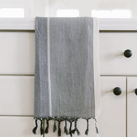 Grey Stripe Tribeca Hand Towel