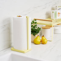 Paper Towel Holder - Steel + Wood