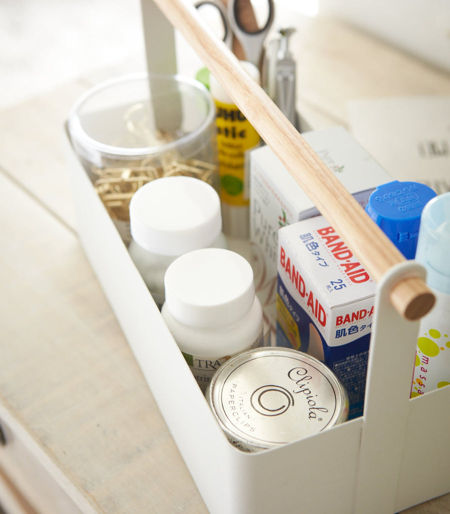 Storage Caddy - Large - Steel + Wood – FIELD + SUPPLY