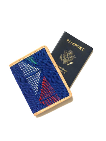 #003 Ink Blue  Sabra Silk Passport Wallet
