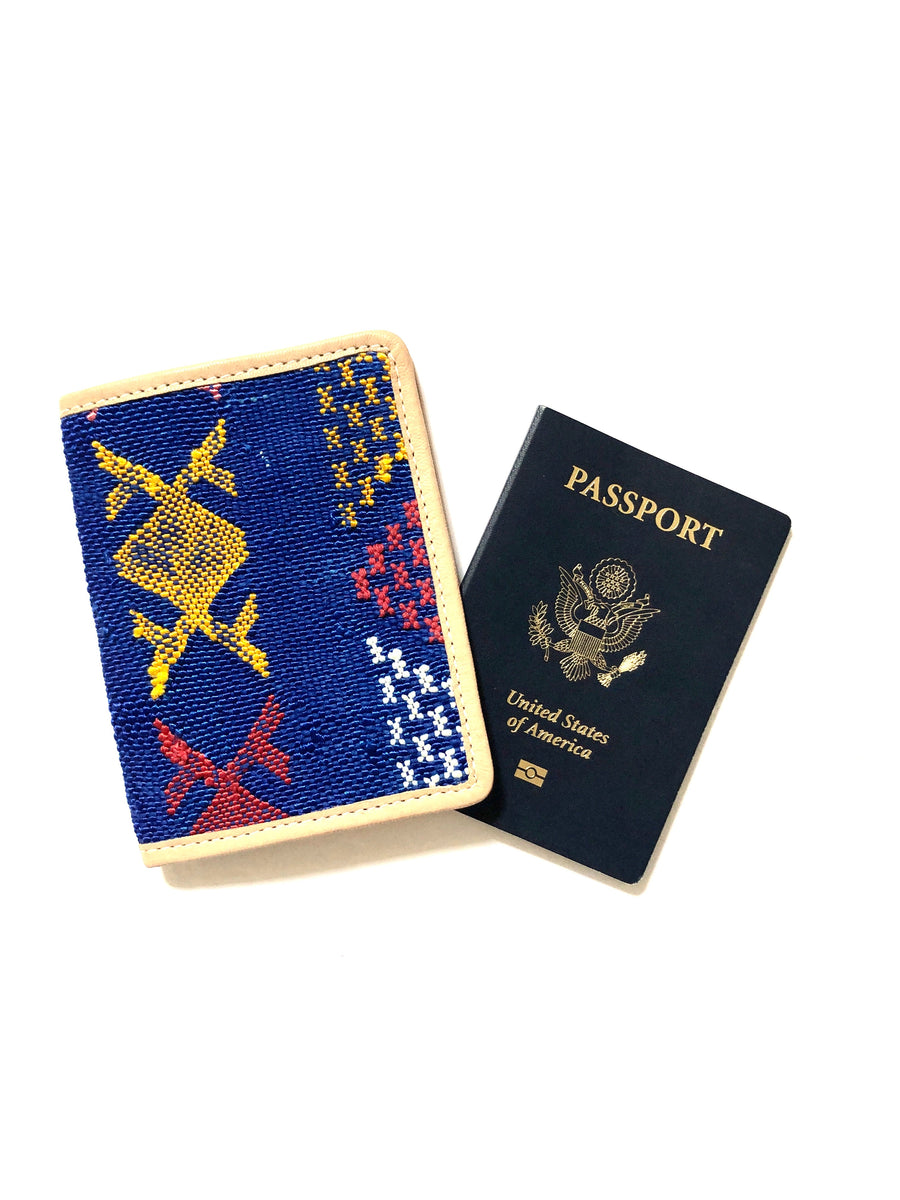 #003 Ink Blue  Sabra Silk Passport Wallet