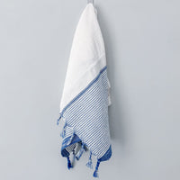 Ivory Blue Tribeca Hand Towel
