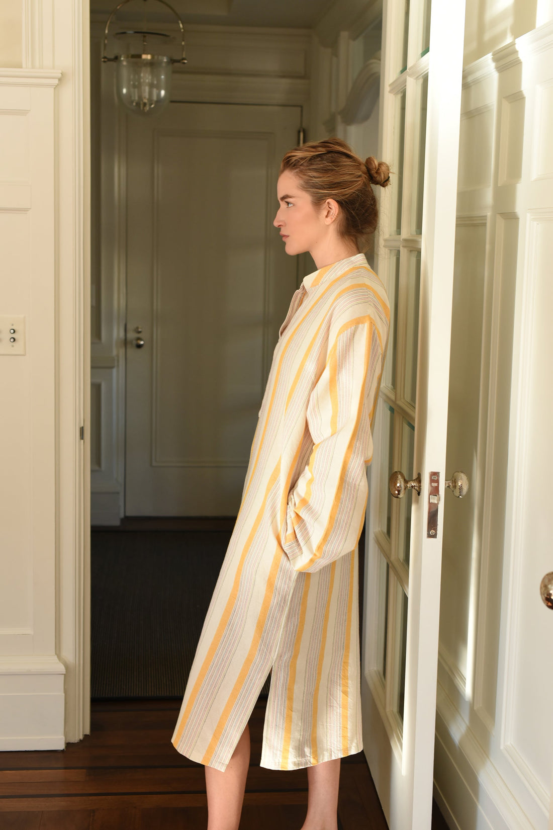 Yellow Ivory Montauk Long Sleeve Maxi Kaftan