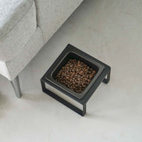 Single Pet Food Bowl - Tall - Steel + Ceramic