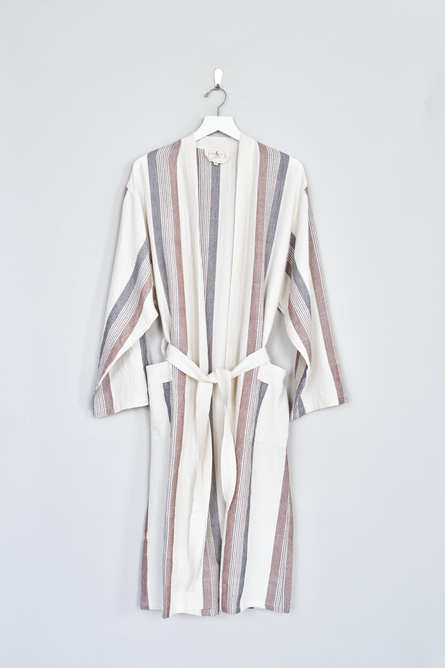 Brown Cream Nomad Long Bathrobe