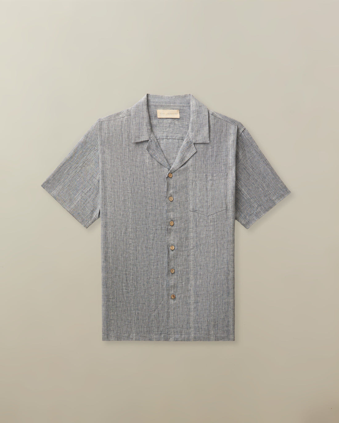 Fez Shirt in Linen Jacquard