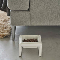 Single Pet Food Bowl - Tall - Steel + Ceramic