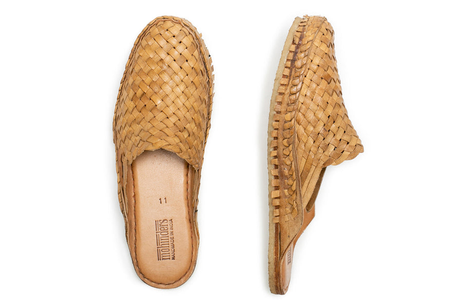 Men's Woven City Slipper in Honey + No Stripes