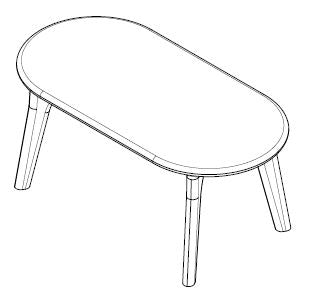 Coffee Table Oval Shape