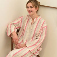 Pink Ivory Montauk Long Sleeve Maxi Kaftan
