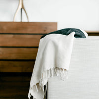 Charcoal and Ivory Kilim Throw