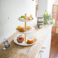 Serving Stand - Steel + Wood