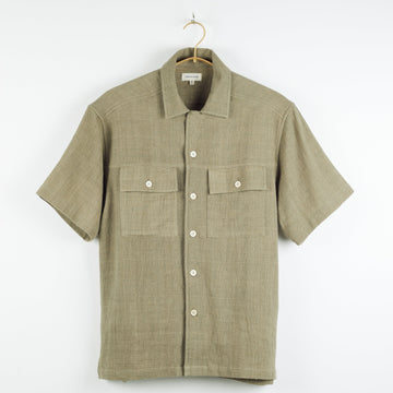 Harshil Two-Pocket Shirt in Lightweight Honeycomb Sage