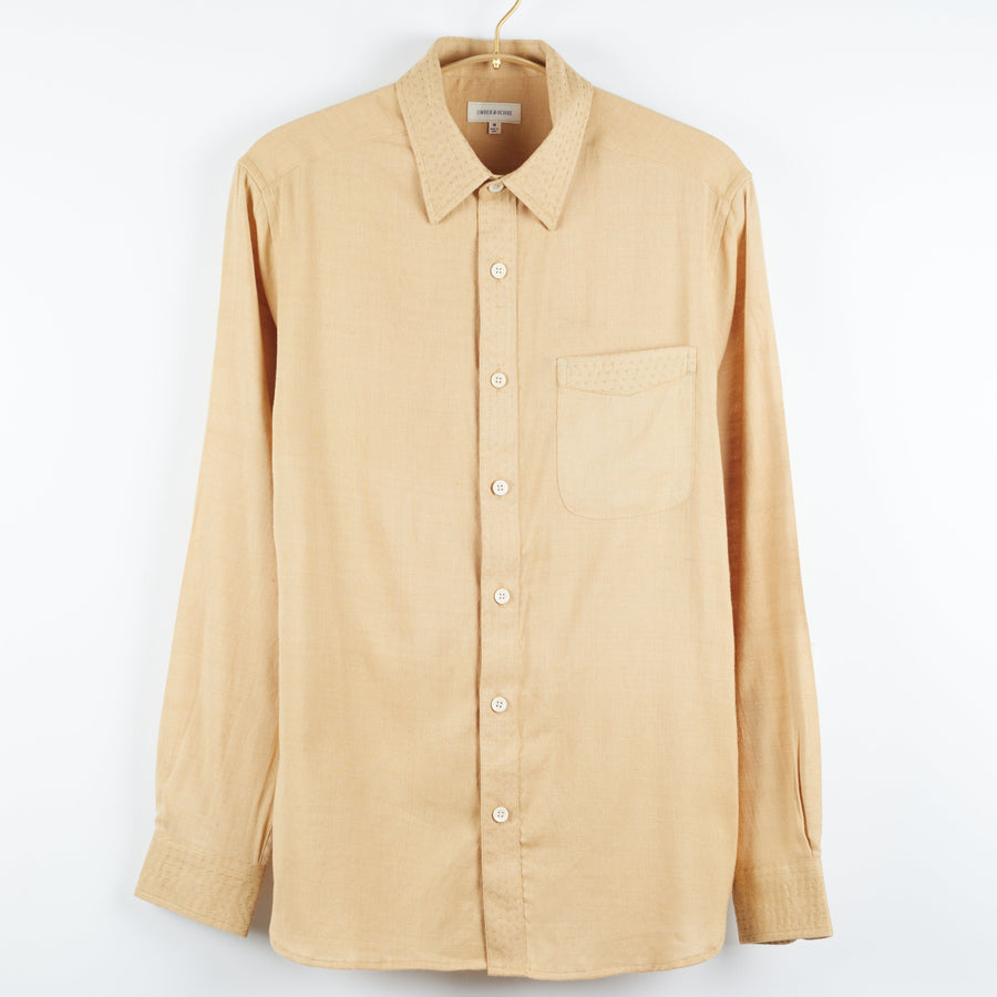 Kabir Shirt in Cotton/Silk Sand