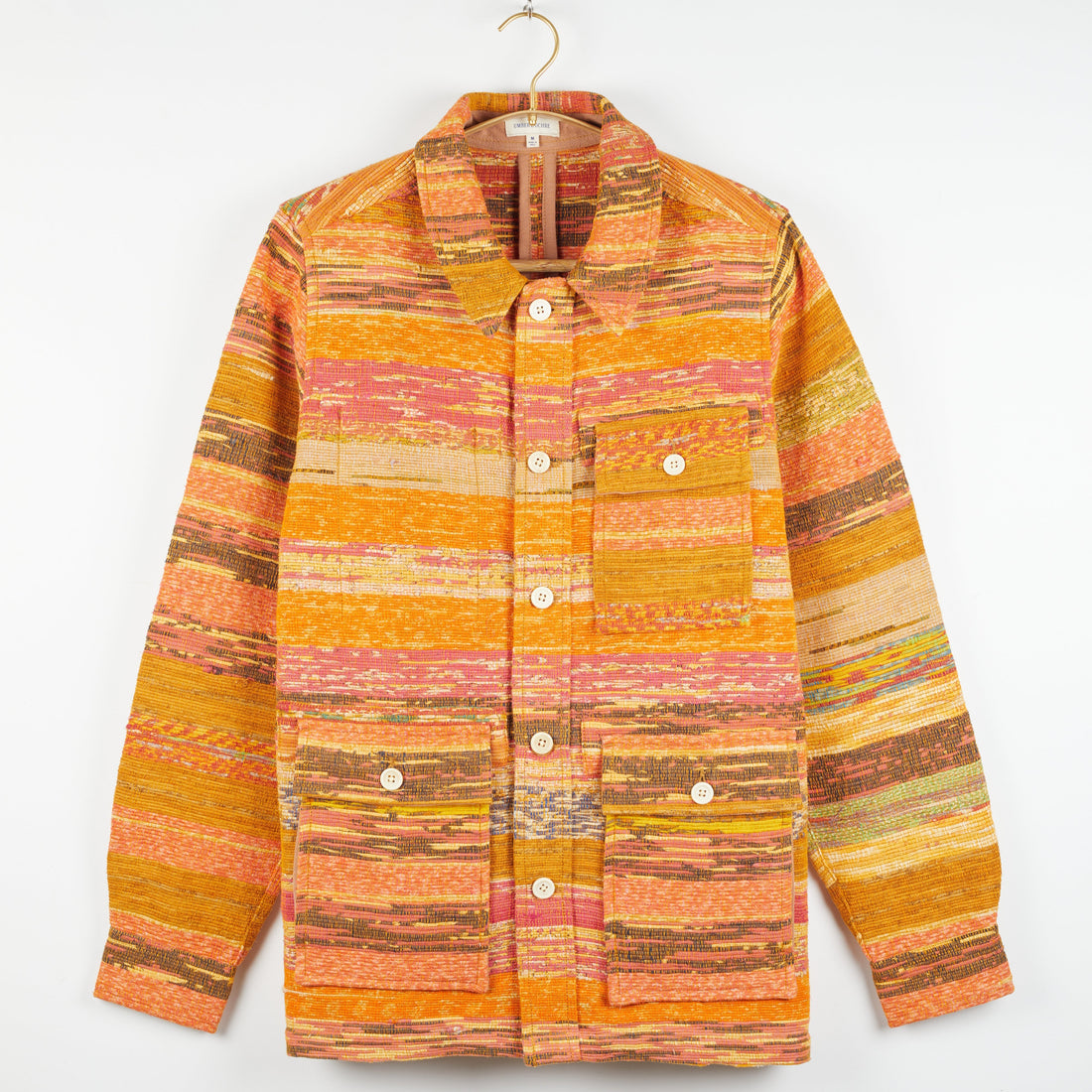 Akash Chore Coat in Khes Multi Stripe Marigold