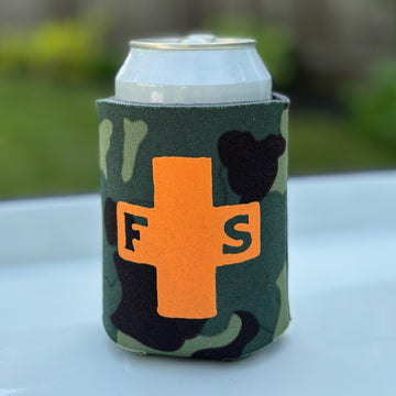 Field + Supply Koozie in Camo & Orange