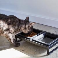 Pet Food Bowl - Steel + Ceramic