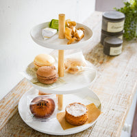 Serving Stand - Steel + Wood