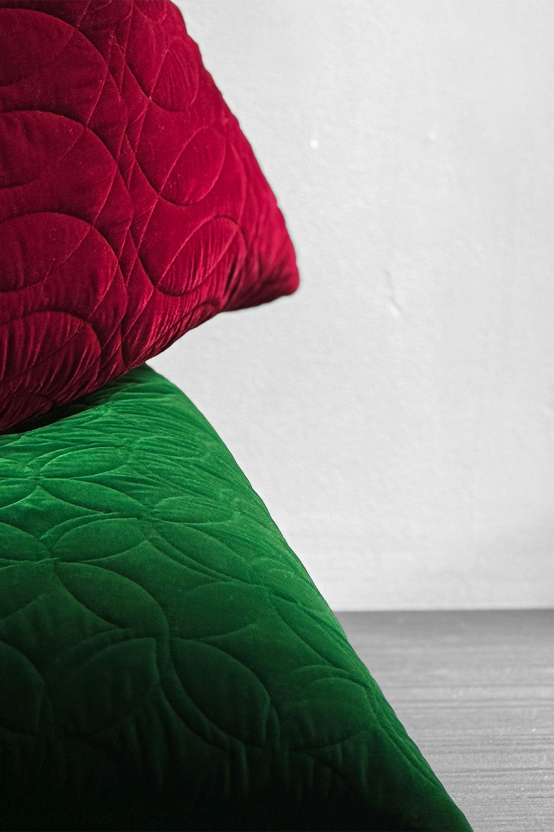 Velvet Quilted Bean Bag Chair with Beans