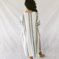 Brown Cream Nomad V-Neck Kaftan