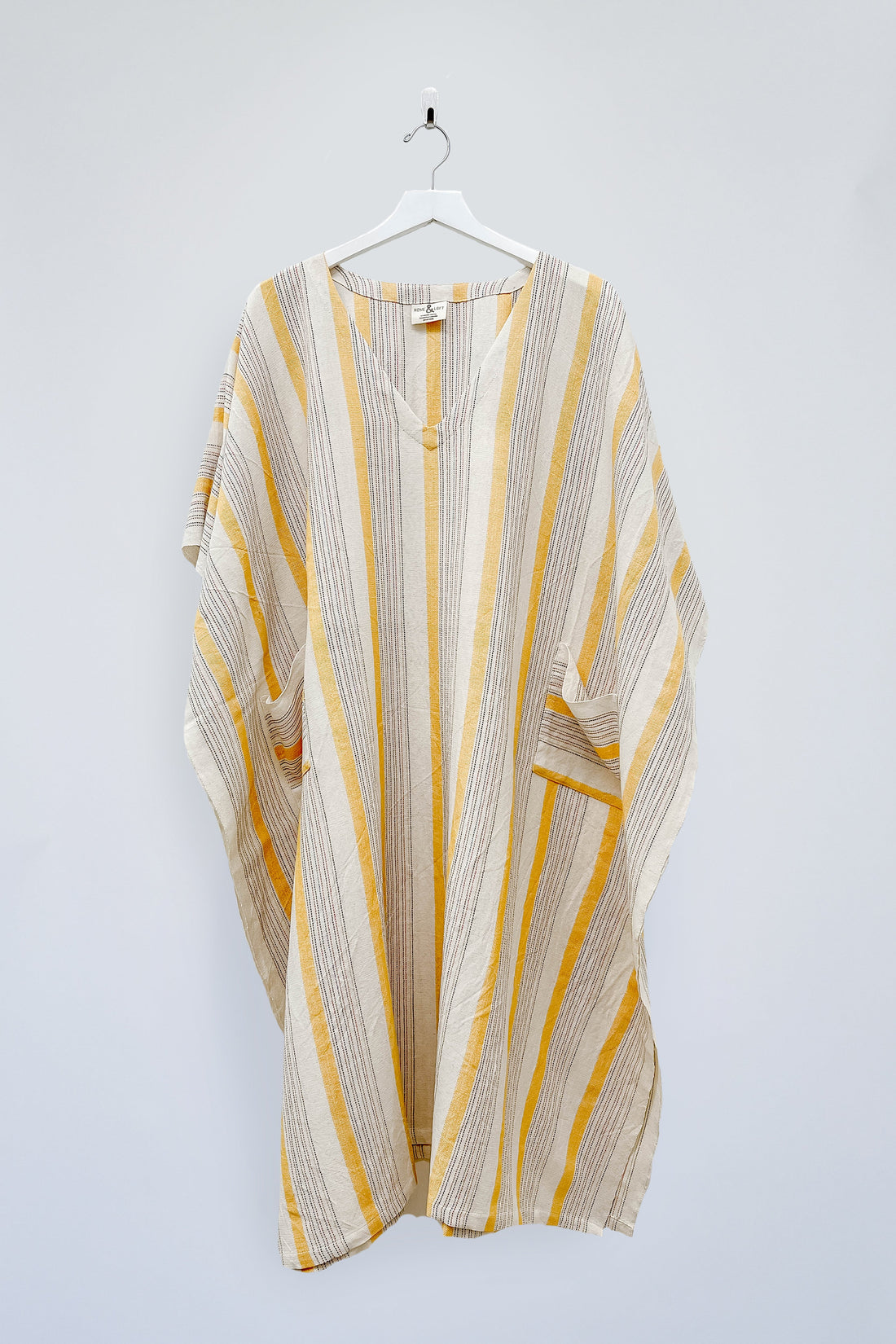 Yellow Ivory Montauk V-Neck Kaftan