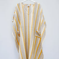 Yellow Ivory Montauk V-Neck Kaftan