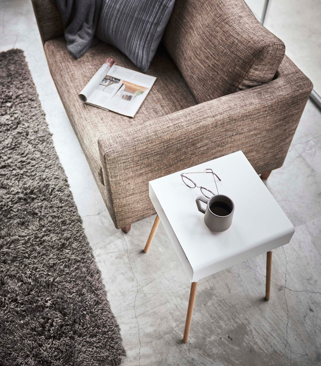 Storage Table - Tall (23" H)  - Steel + Wood