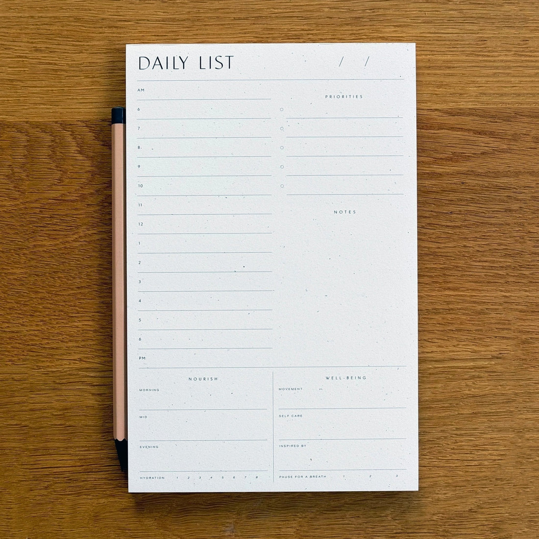 Daily List Planner Pad