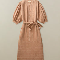 Marrakech Dress in Linen Jacquard
