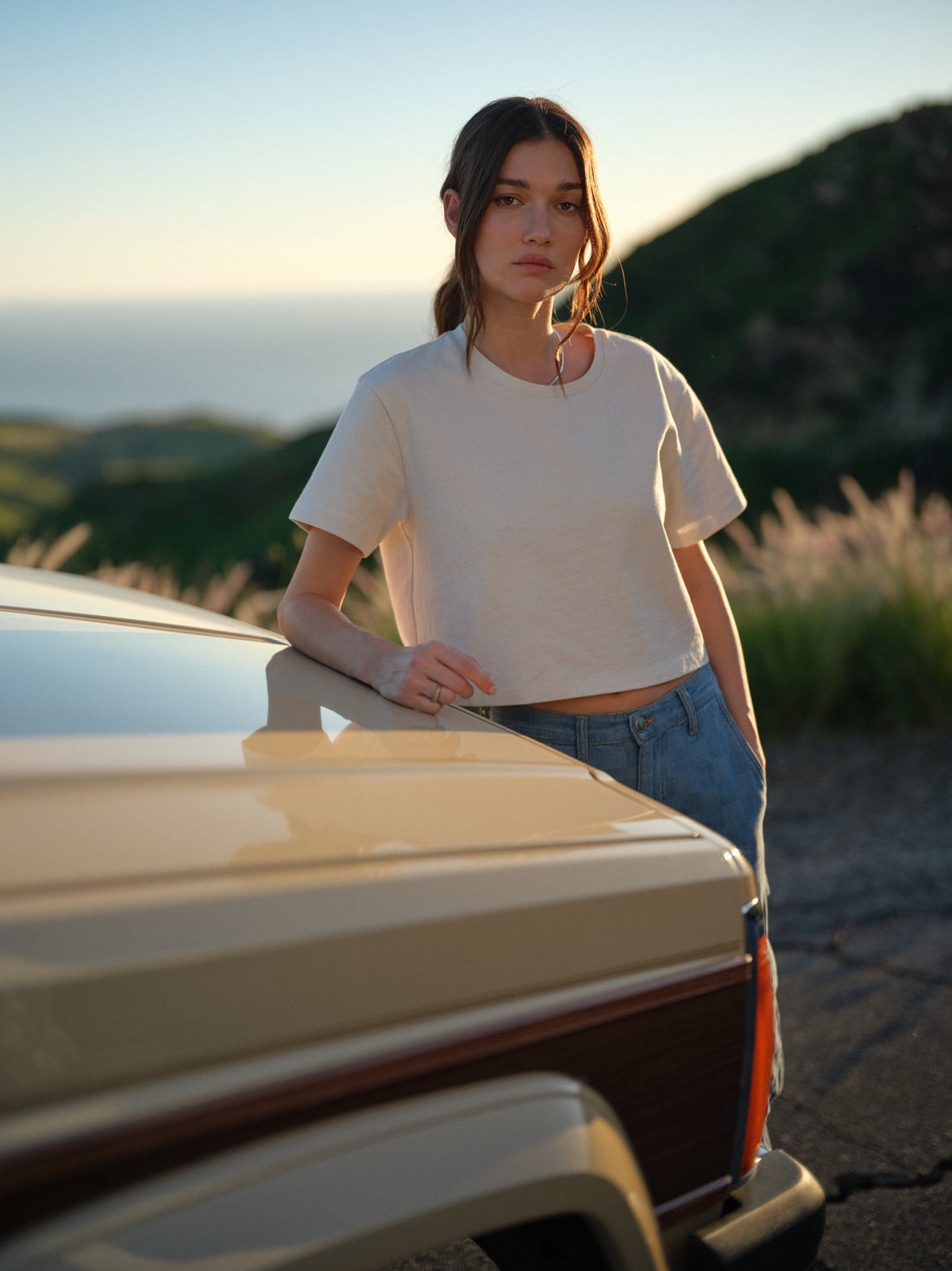 Nya Cropped Cotton Tee