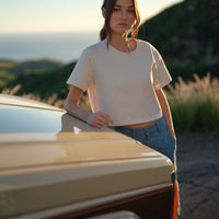 Nya Cropped Cotton Tee