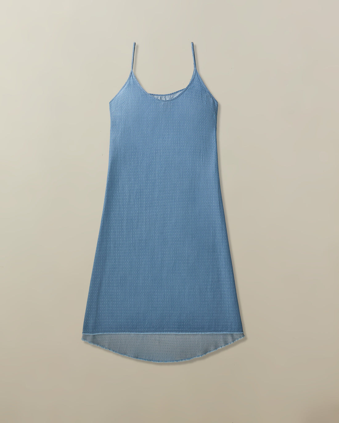 Sonya Slip Dress in Denim Jacquard