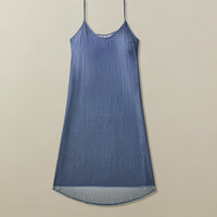 Sonya Slip Dress in Denim Jacquard