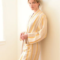 Yellow Ivory Montauk Long Bathrobe