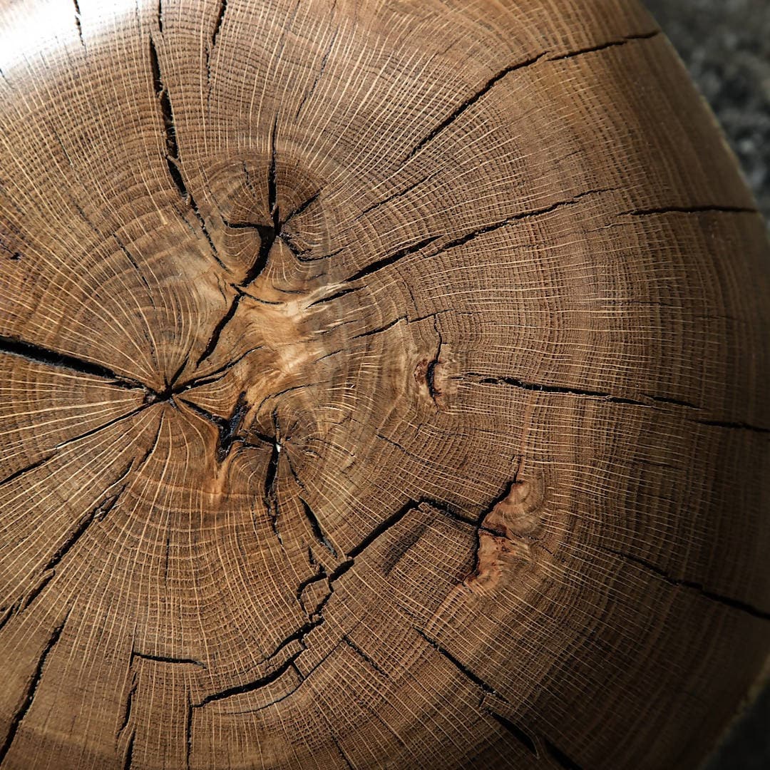 Spalted Oak Stool Rounded Top