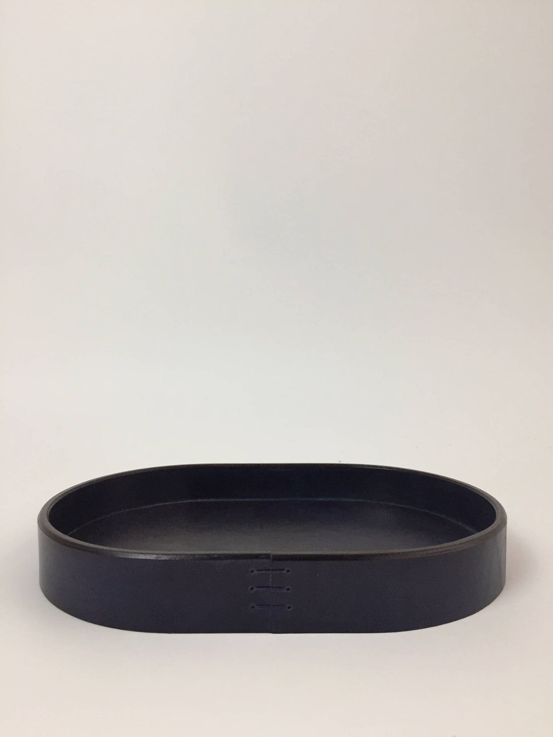 Slab Leather Oval Tray Indigo