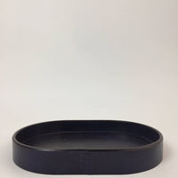 Slab Leather Oval Tray Indigo