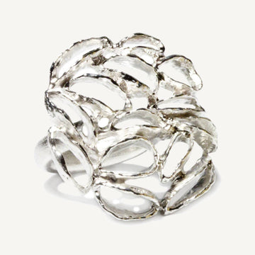 Banksia Medallion Ring - Silver