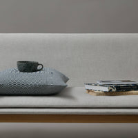 Vandre Overshot Cushion - Shaker Blue / Mist Grey