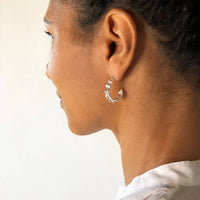 Willow Hoop Earrings - Silver
