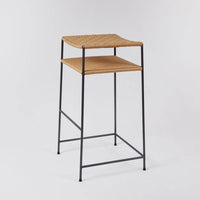 Grid Weave Danish Cord Bar Stool