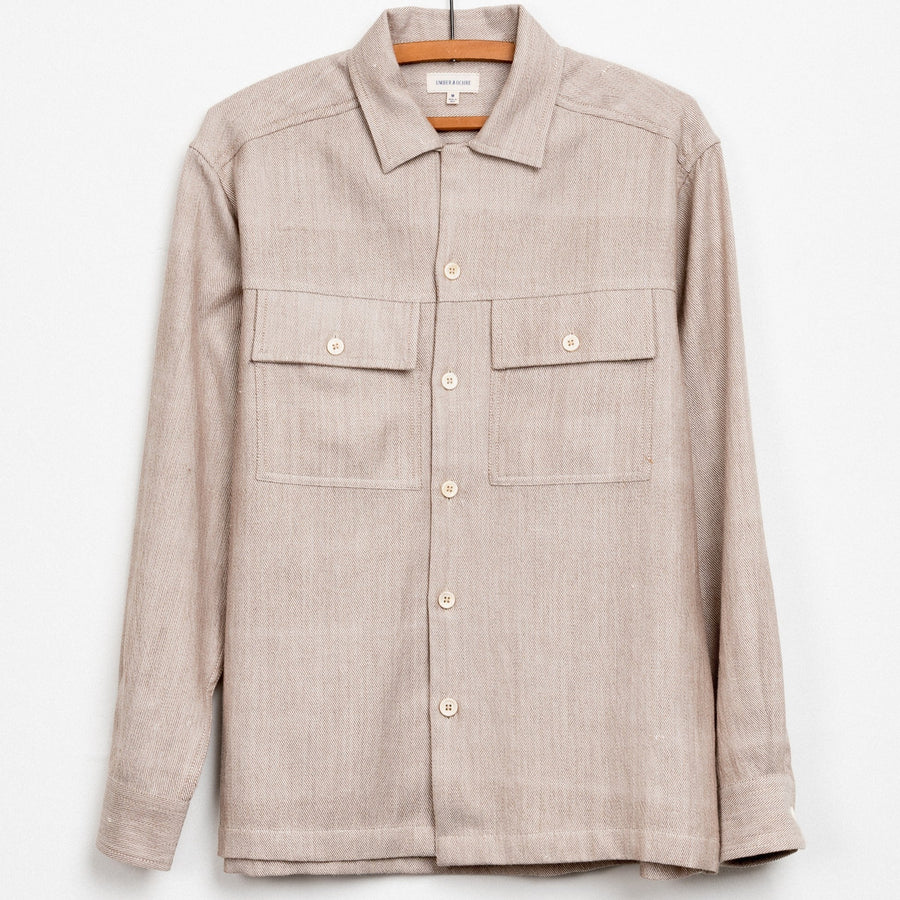Harshil Two-Pocket L/S Shirt in Sand
