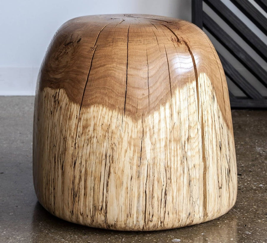 Spalted Oak Stool Rounded Top