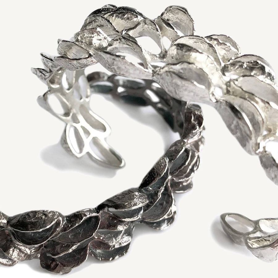 Small Banksia Cuff Bracelet - Silver