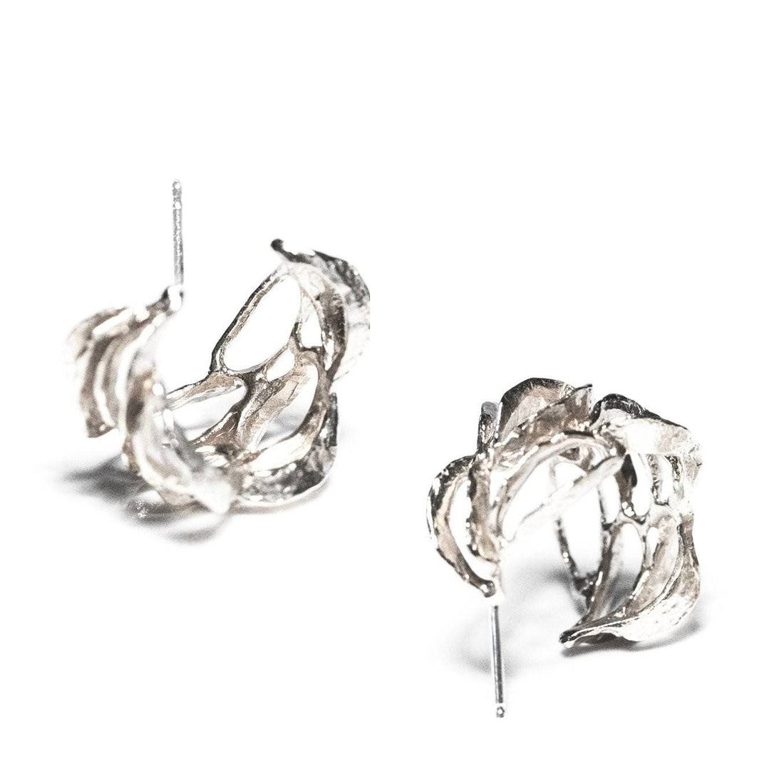 Banksia Hoop Earrings - Silver
