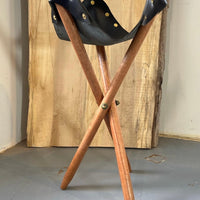 Camp Stool - Black & Mahogany