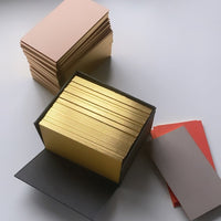 Greige Small Cards with Gold edging