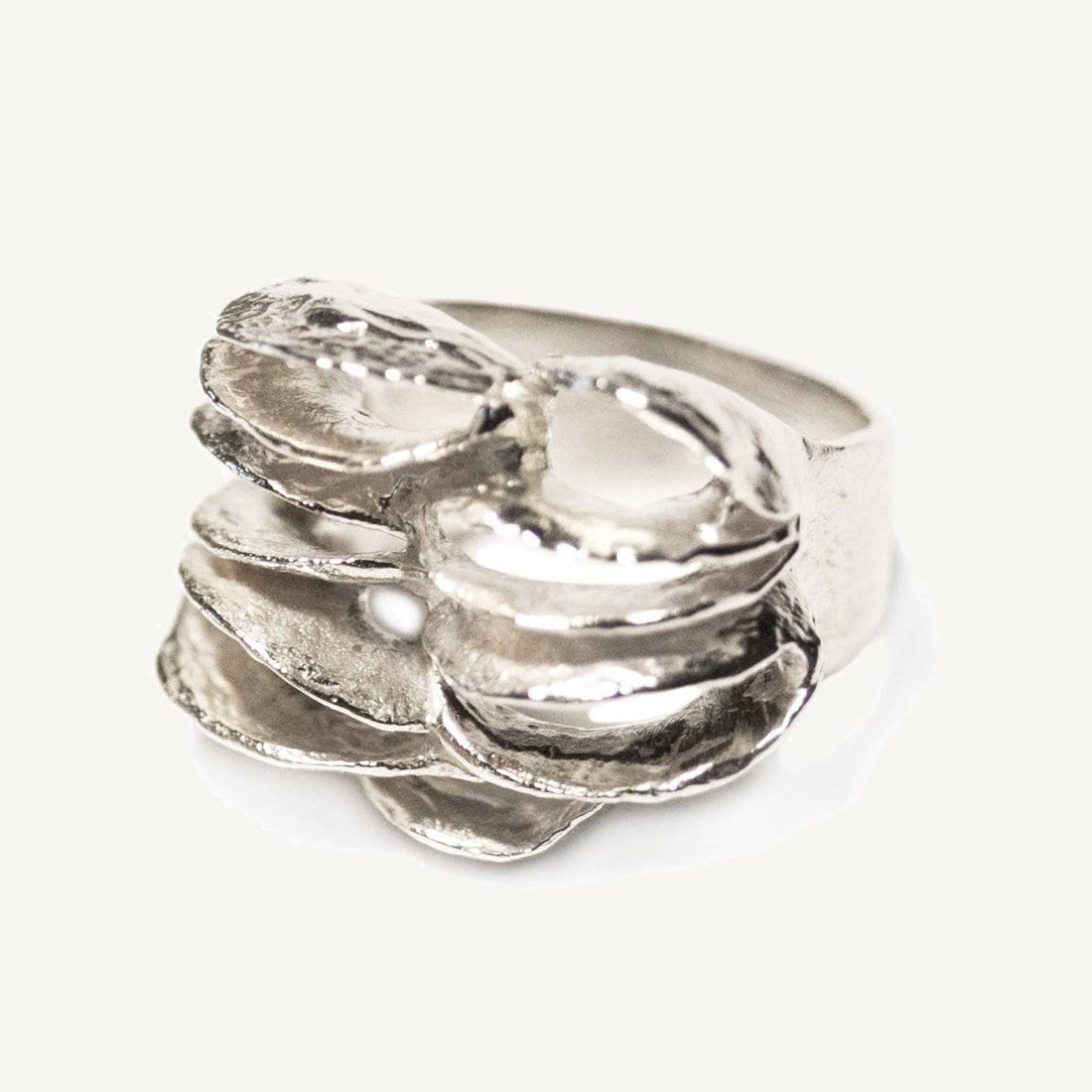 Banksia Half Band Ring - Silver